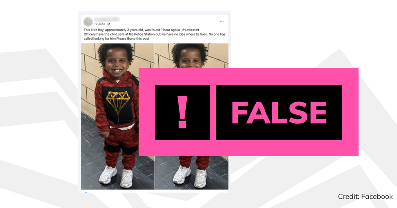 Missing child debunk
